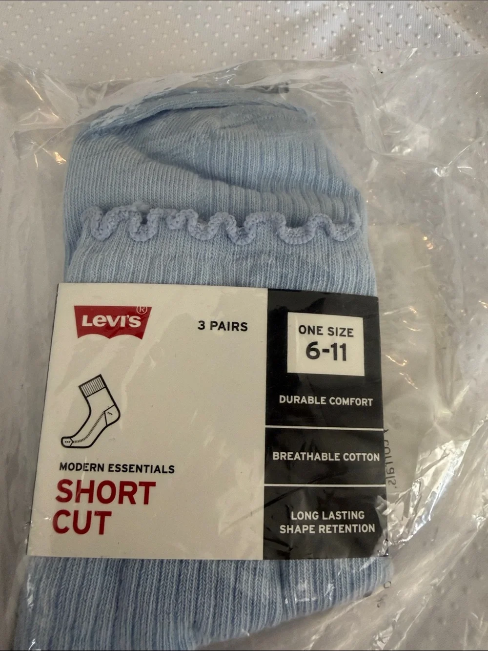 Levi's Short Cut Lettuce Socks (3 Pack) Women's